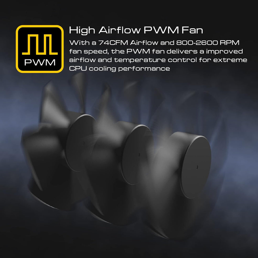 GAMDIAS BOREAS E1-410 CPU-Kühler, CPU-Luftkühler, CPU-Lüfter, direkter Berührungskontakt, 4 Kupfer-H