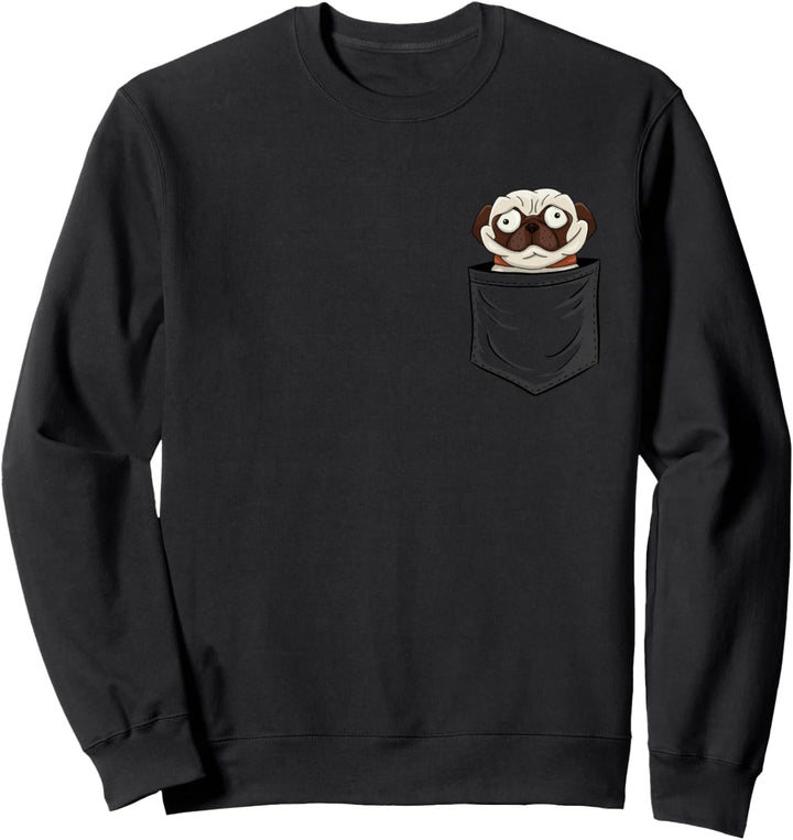 Für Mops-Besitzer verrückter Mops In Tasche Sweatshirt