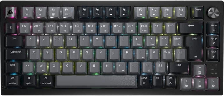 Corsair K65 Plus Wireless 75% RGB Mechanische Gaming-Tastatur, Hot-Red, lineare MLX Red Pre-Lubrifiz