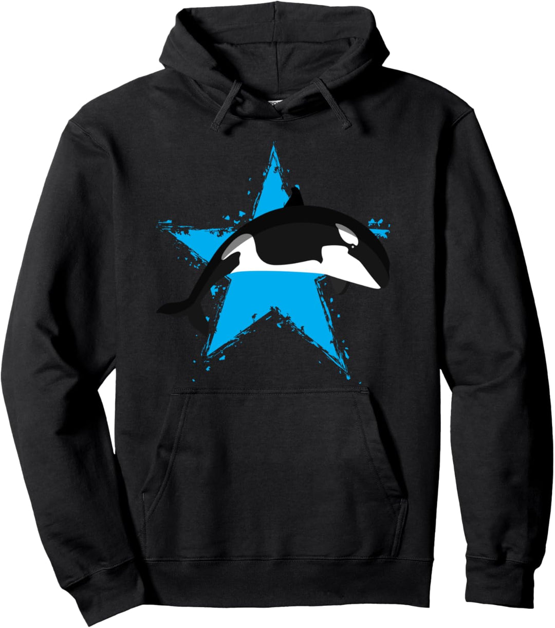 Orca Stern Design Orca Star Orcas Pullover Hoodie