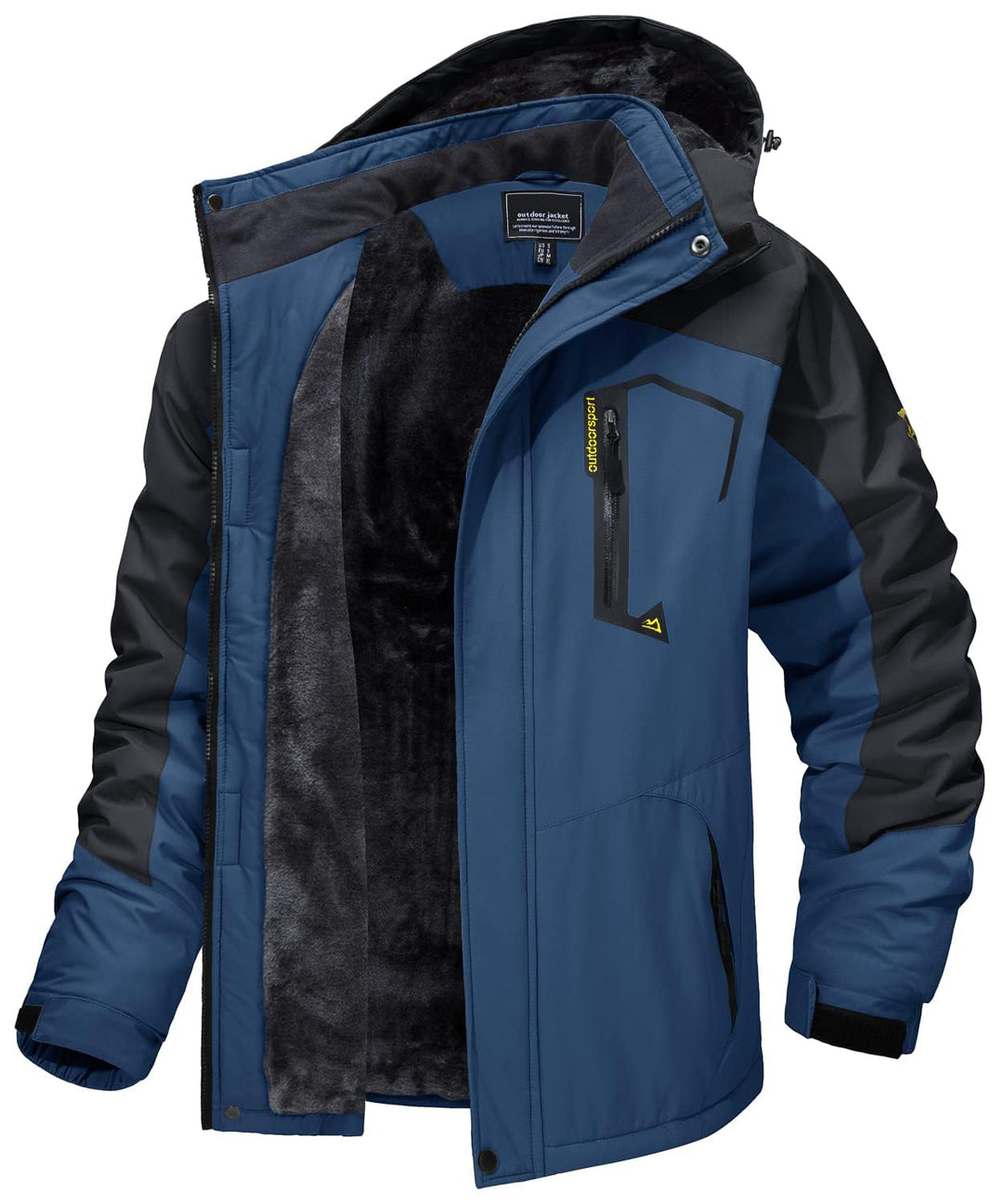 MAGCOMSEN Herren Winter Skijacke Fleece Gefüttert Jacke Outdoor Verdickt Softshelljacke Wasserdicht