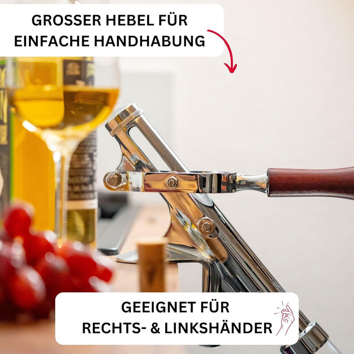 Westmark Entkorker-Maschine zur Tischmontage, für Gastronomie/Profi-Küchen, Länge: ca. 28 cm, Zinkdr