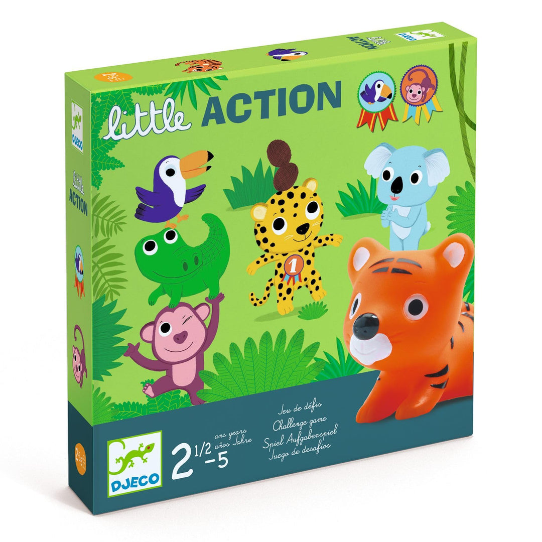 DJECO Spiel Action und Spiegelungen Lernspiele DJECOSet Little Action, Mehrfarbig (15)
