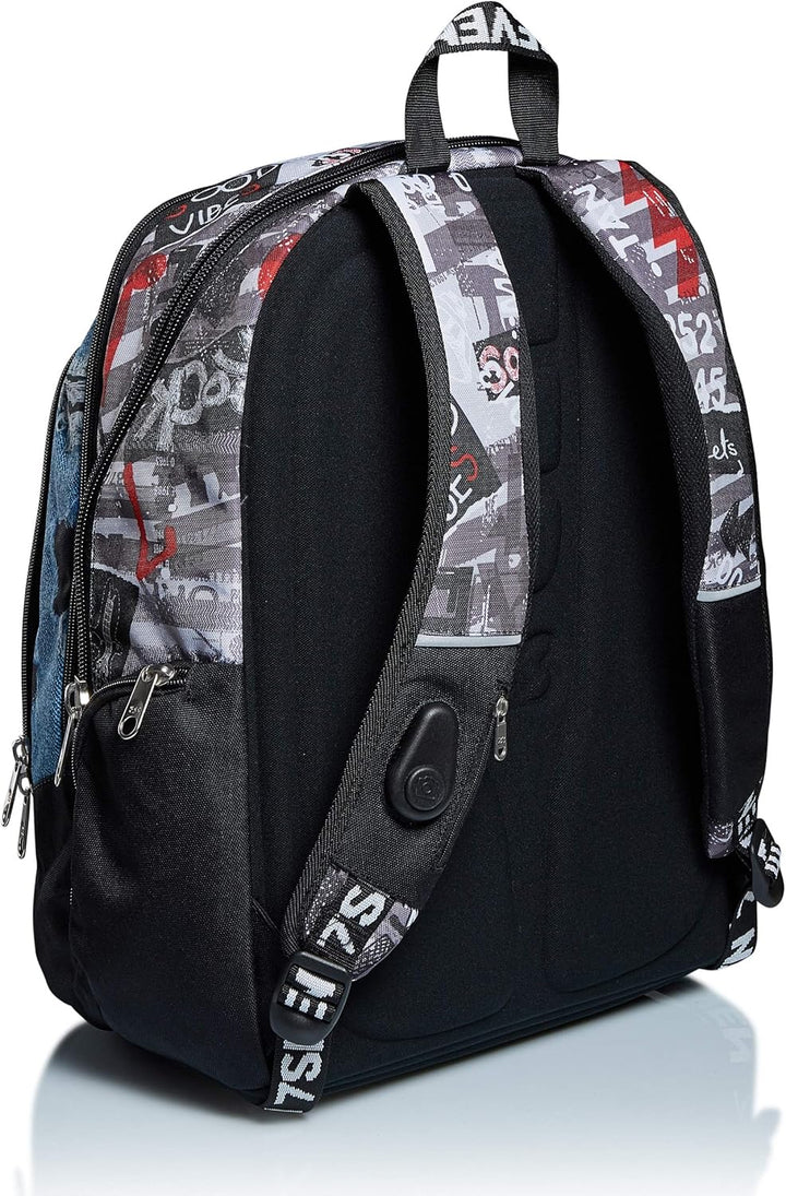 Seven Rucksack, Backpack für Schule, Uni & Freizeit, Geräumige Schultasche für Teenager, Mädchen, Ju