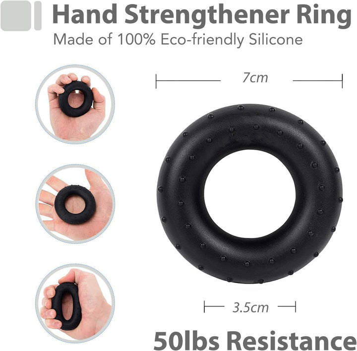 Handtrainer Fingertrainer, Griffkraft Trainer Training Set - 6er-Pack, Verstellbarer Grip Trainer, F