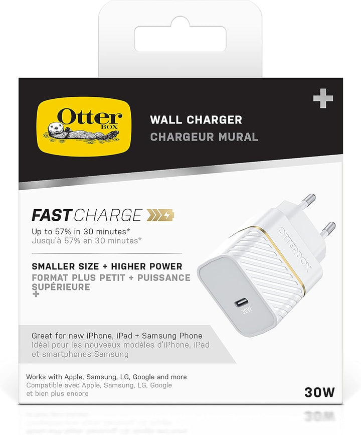 OtterBox USB-C PD GaN EU Ladegerät 30W, USB-C Schnellade Gerät für Smartphone und Tablet, Sturzgesch