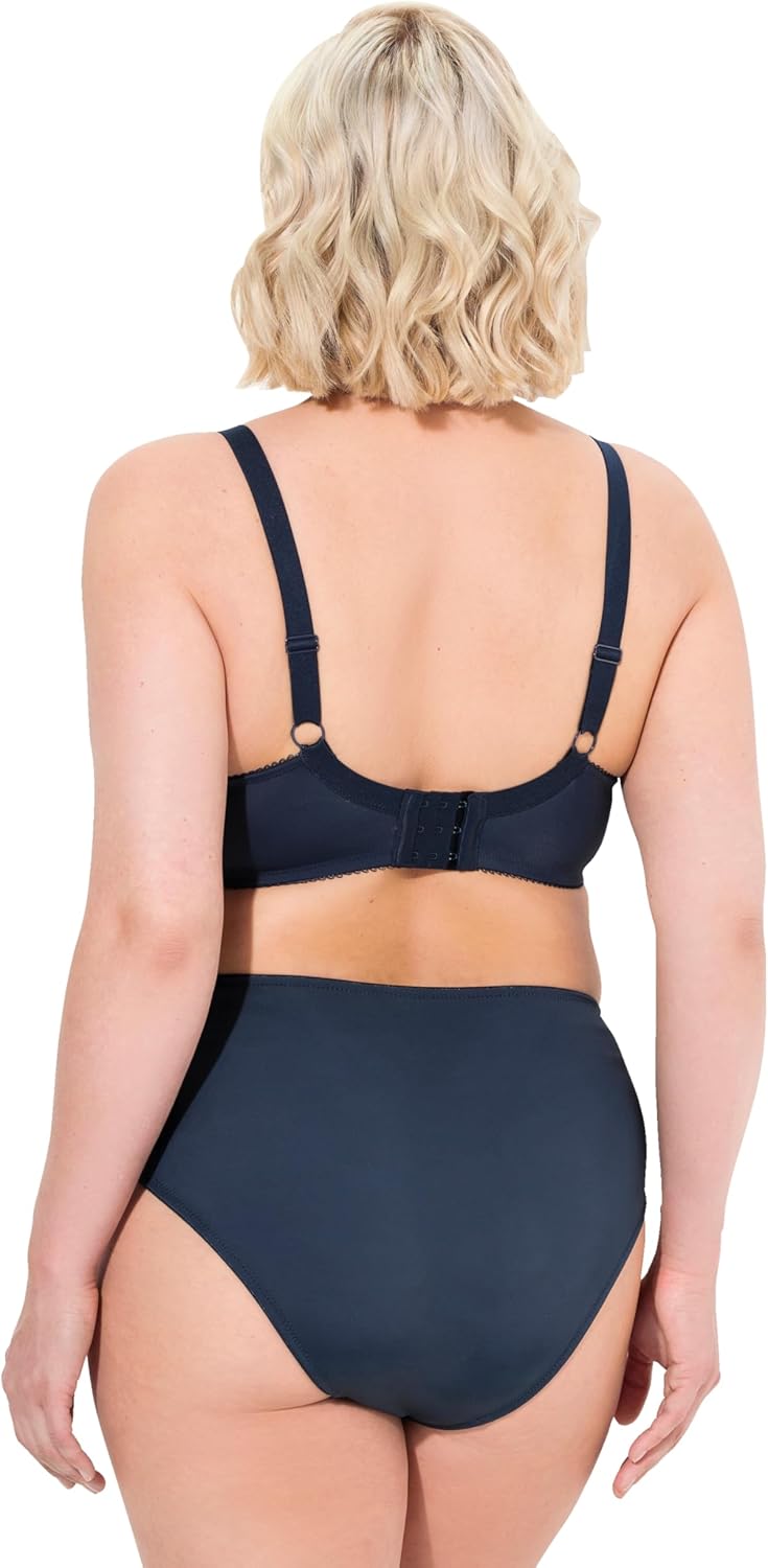 Ulla Popken Damen Bügel-BH, Softschale, Cup B-E 85B Nachtblau, 85B Nachtblau