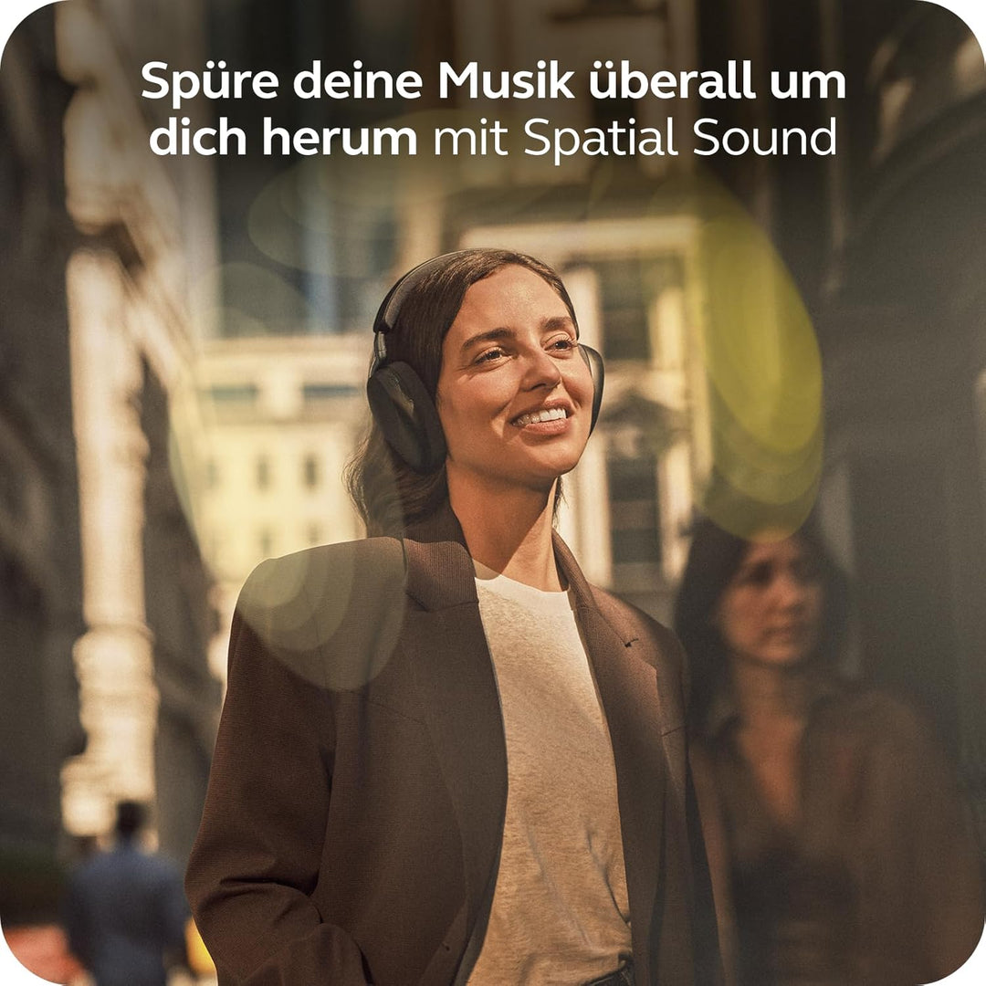 Jabra Evolve3 85 Over-Ear Bluetooth Headset kabellos mit Mikrofon &amp; Ladestation für Büro, USB-A, KI-