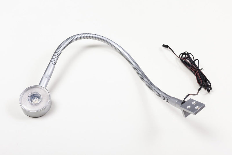 kalb Material für Möbel LED Bettleuchte Leseleuchte Bettlampe Flexleuchte chrom silbergrau Touch Sch