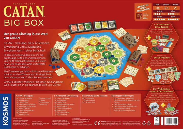 Kosmos 685225 Catan - Das Spiel Big Box, Starterset mit Catan - Das Spiel, inklusive Erweiterung für