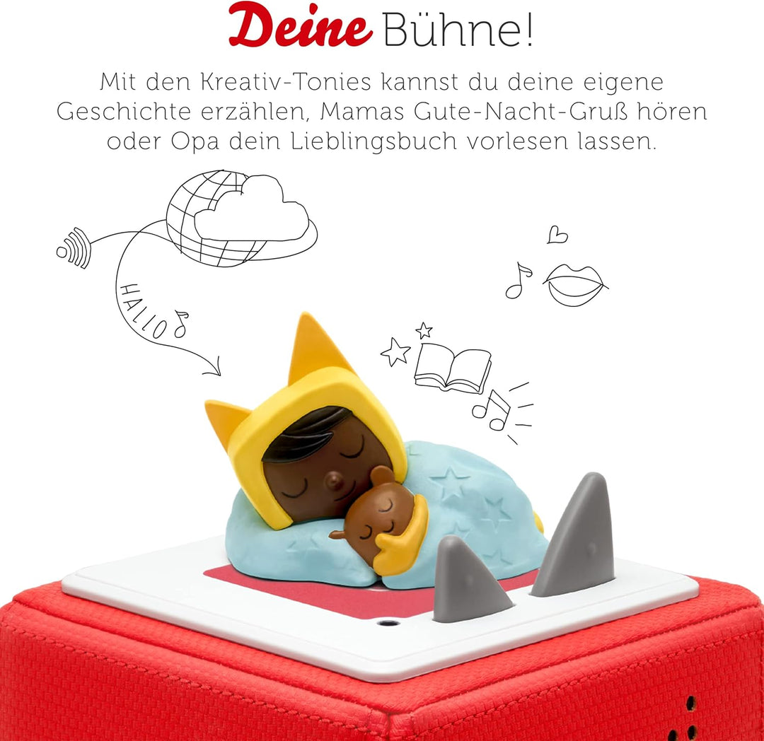 tonies Hörfigur für Toniebox, Kreativ Sleepy zum Selbstbespielen, bis zu 90 Minuten Speicher für eig