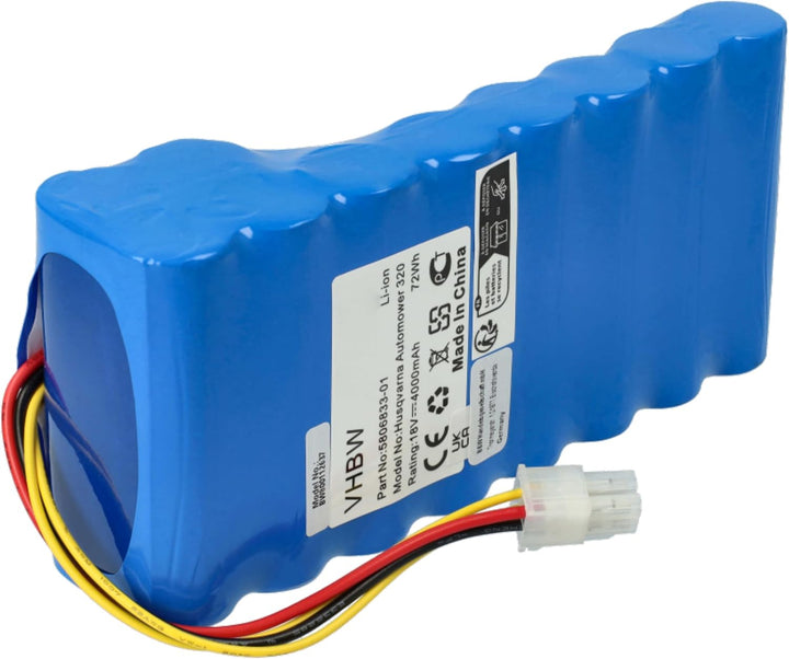 vhbw 2X Akku kompatibel mit Husqvarna Automower 320 Rasenmäher (4000mAh 18V Li-Ion)