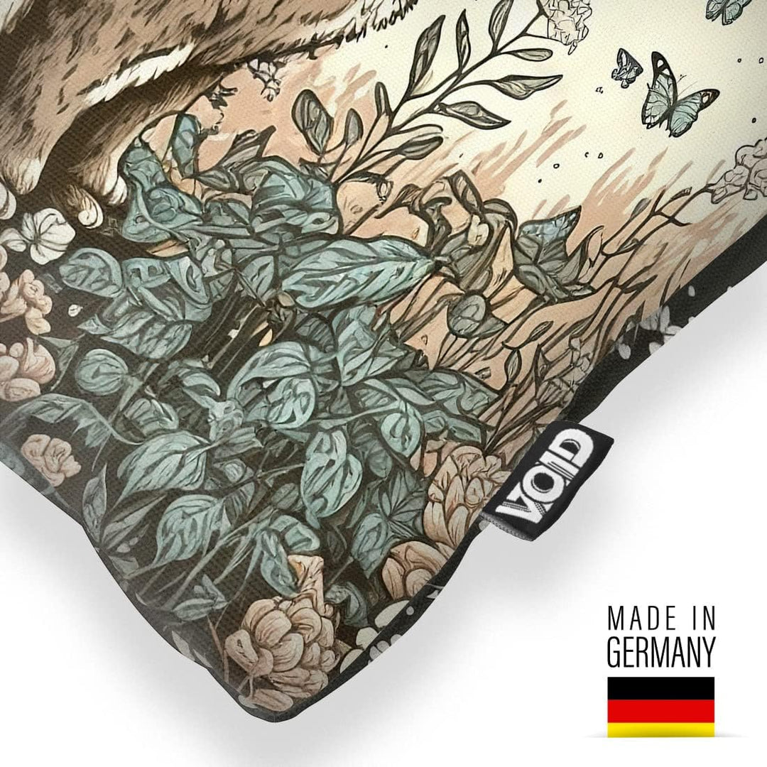VOID Hase Schmetterlinge Ostern 50x50 Kissenhülle Polyester Zierkissen Couchkissen Ostern Osterdeko