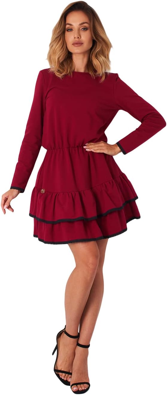 Lemoniade Damen Winter- / Herbstkleid Langarm (Made in EU) mit ausgefallenen Details und in vielen F