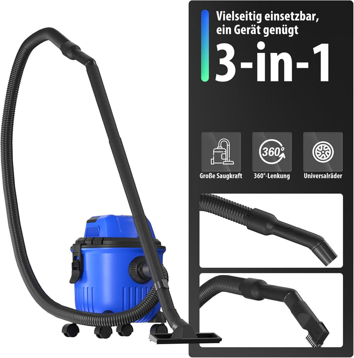Industriestaubsauger Hoover Nass-Trocken-Sauger, 4800 W, leistungsstarke Saugkraft, ohne Staubbeutel