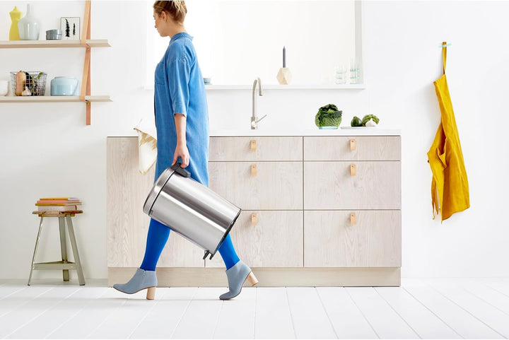 Brabantia Tret-Mülleimer mit Inneneimer aus Kunststoff, stahl, Matt Steel Fingerprint Proof, 20 l 20