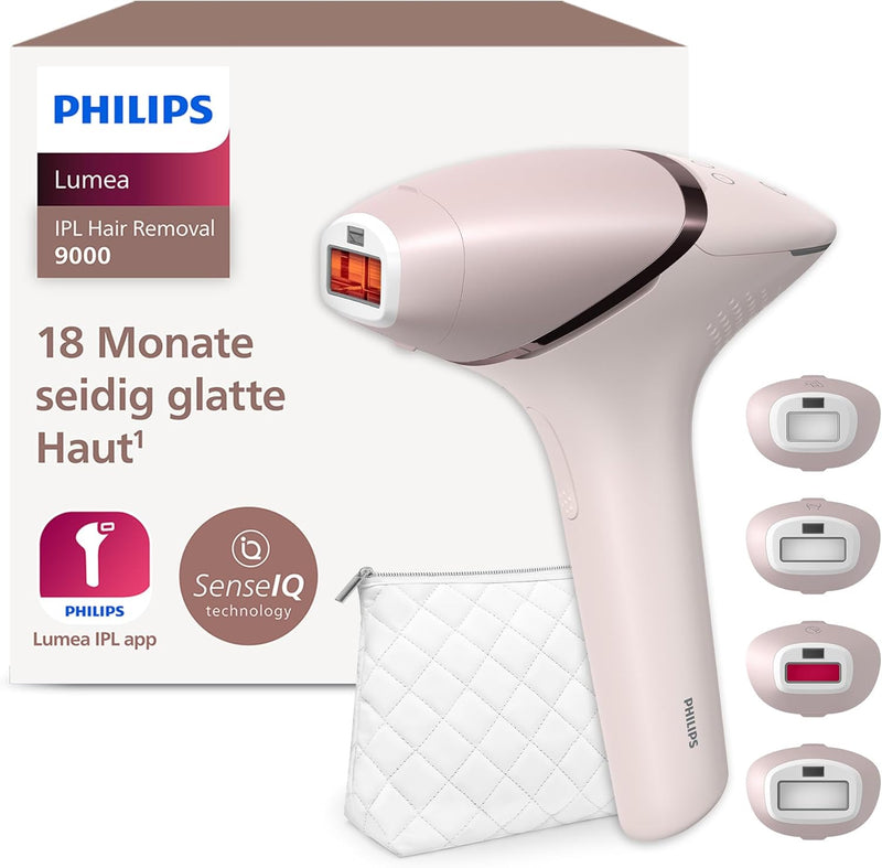 Philips Lumea IPL-Haarentfernung 9000 Series BRI957 - Lichtbasierte, kabellose Haarentfernung für la