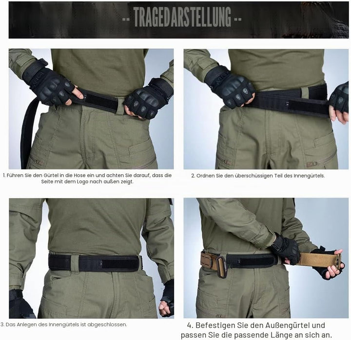 IDOGEAR Taktischer Gürtel Molle 2 Zoll Kampfgürtel mit 1,75 Zoll Innengurt Schnellverschluss Hochlei