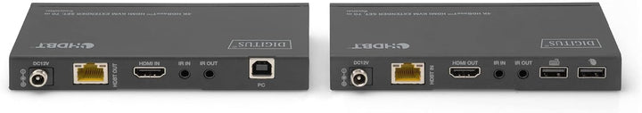 DIGITUS HDMI KVM Extender - 4k/30Hz - Sender & Empfänger - HDBaseT 1.0 - HDMI 1.4 - USB 1.1 - Reichw