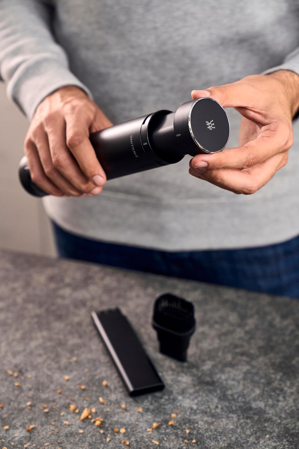 ZWILLING XTEND Kabelloser Staubsauger, Starterset mit Akku & Ladestation, Tischstaubsauger, Dual-Fil