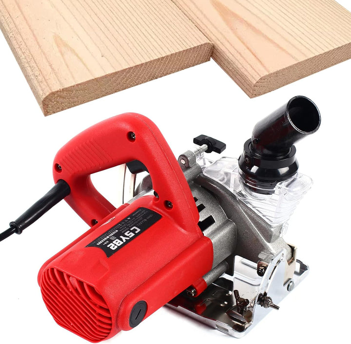 Mauernutfräse 1800W, Staubfreie Schlitzfräse mit Schneidmessers 125 mm 18000 U/min Stofftasche Sechs