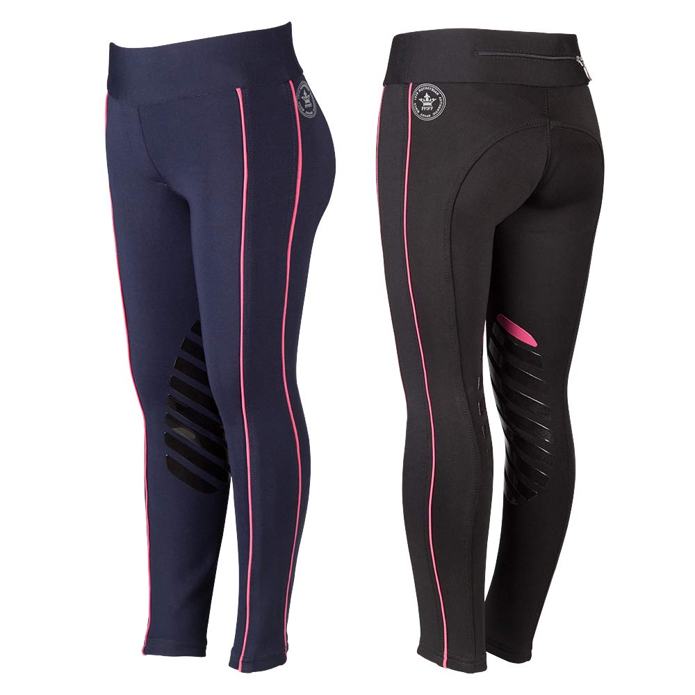 PFIFF 102846 Reitleggings Larissa, Grip-Kniebesatz, Kinder 104-164 Damen 34-50 36 Dunkelblau, 36 Dun