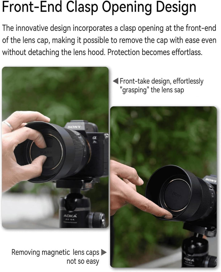 Kase 82mm Magnetische vordere Objektivkappe für Canon EF 24-70mm f2,8L II USM, für Nikon Nikkor Z 24
