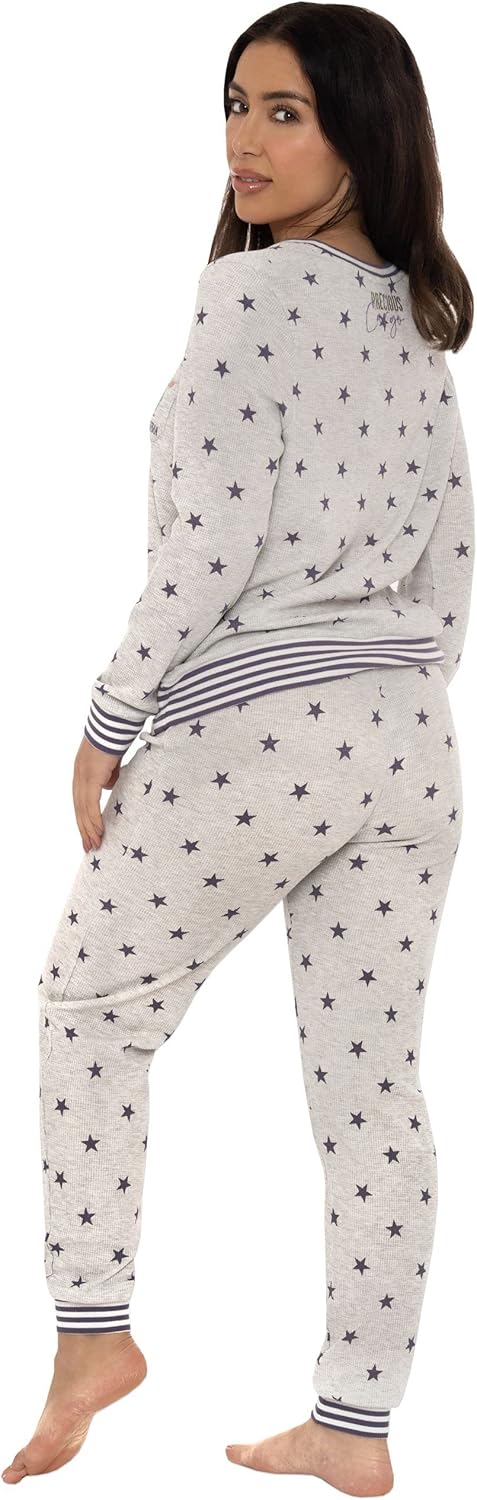 Wingwalker Damen Disney Star Wars Pyjamas Frauen Die Mandalorian Waffle PJs M Grau, M Grau