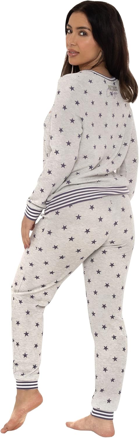 Wingwalker Damen Disney Star Wars Pyjamas Frauen Die Mandalorian Waffle PJs L Grau, L Grau