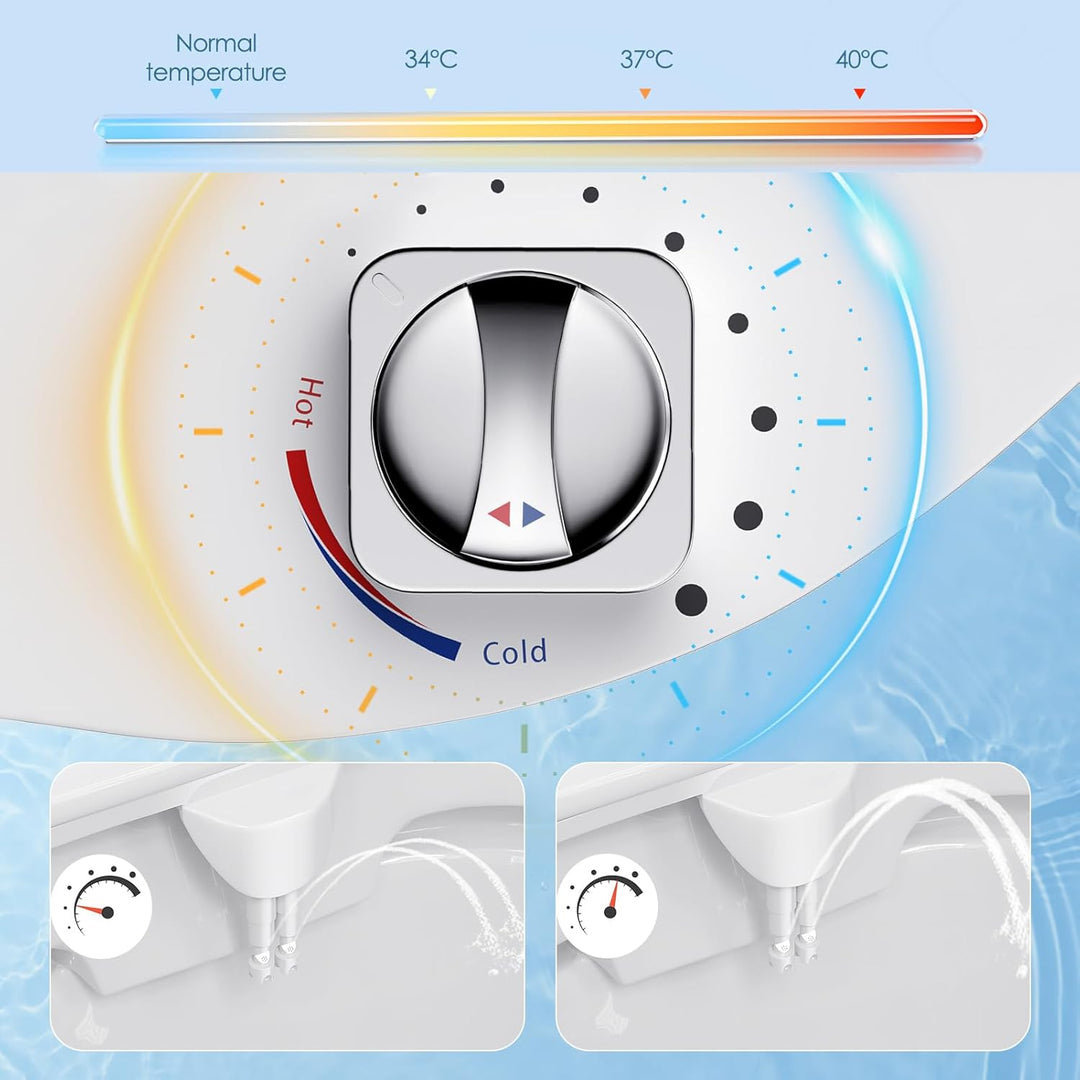 Bidet Aufsatz für Toilette, Nicht Elektrisch Bidet Toilettenaufsatz Bidet Mit Einziehbare Selbstrein
