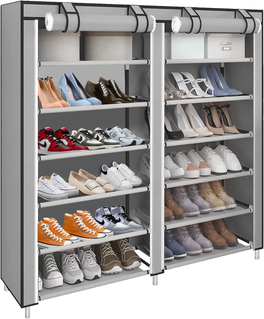 LANTUS Schuhschrank, Schuhschrank, Schuhregal, wasserdicht, 7 Schichten für 36 Paar Schuhe, Schrank