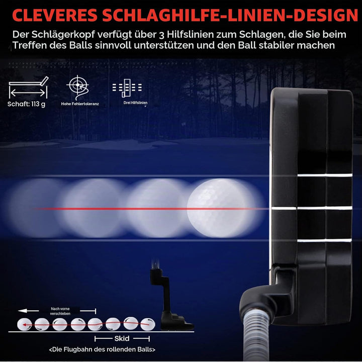 PGM Golf Putter - Blade Putters for Men &amp; Women - Easy Flop Shots – Legal for Tournament Play- Right