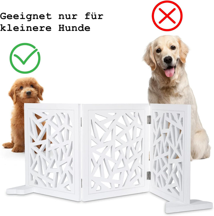JAZUIHA Absperrgitter Hund, Hundegitter Freistehend, Hundeabsperrgitter Ohne Bohren, Türabsperrgitte