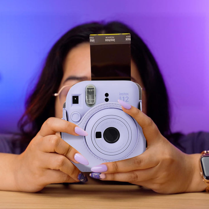PU Leder Kameratasche und 64 Taschen Fotoalbum kompatibel mit Fujifilm Instax Mini 12 Sofortbildkame