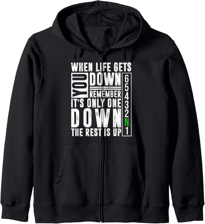 Motorbike Motorcycle Bekleidung When Life Gets You Down Kapuzenjacke
