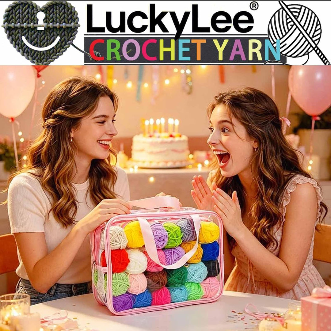 Häkelwolle Set,112pcs Häkelset für Anfänger mit 24*25g Häkelgarn,Ergonomische Häkelnadeln Stricknade