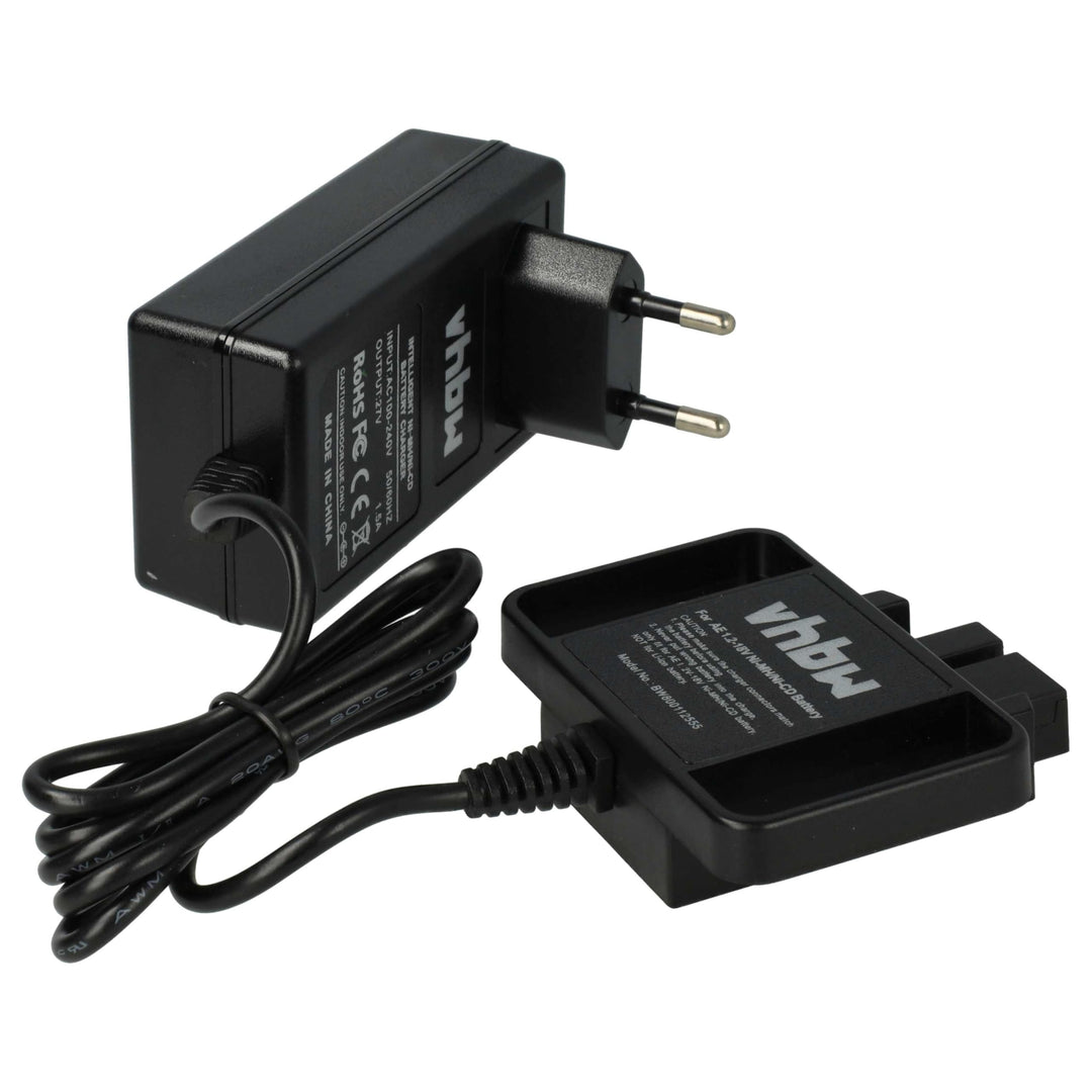 vhbw Ladegerät kompatibel mit AEG MX9.6, PBS 3000, PES 7.2T Werkzeug NI-Cd, NiMH-Akkus
