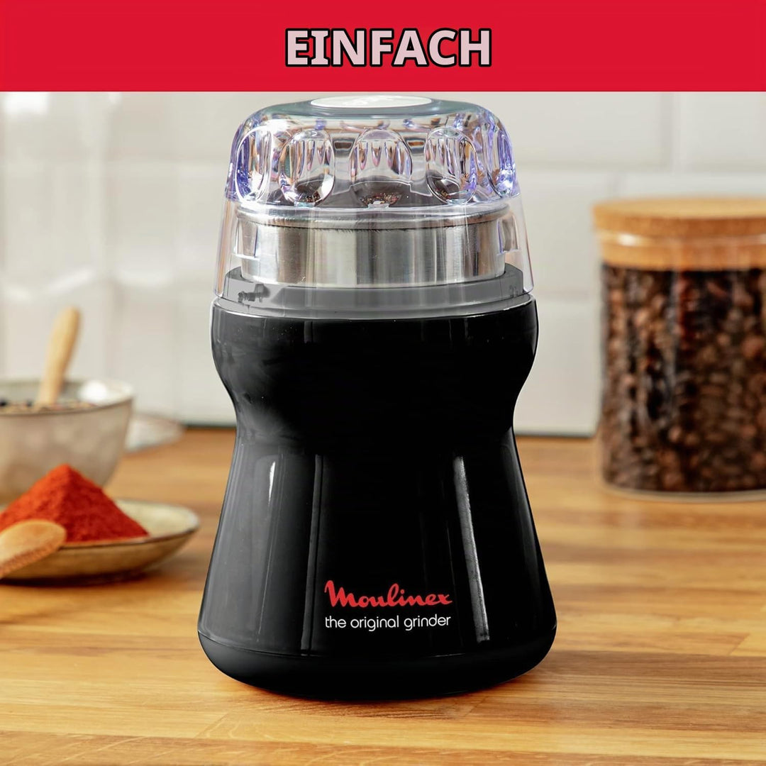 Moulinex ar110830 Universalmühle, für Kaffee/Gewürze/Nüsse, Schwarz, für alle Arten von