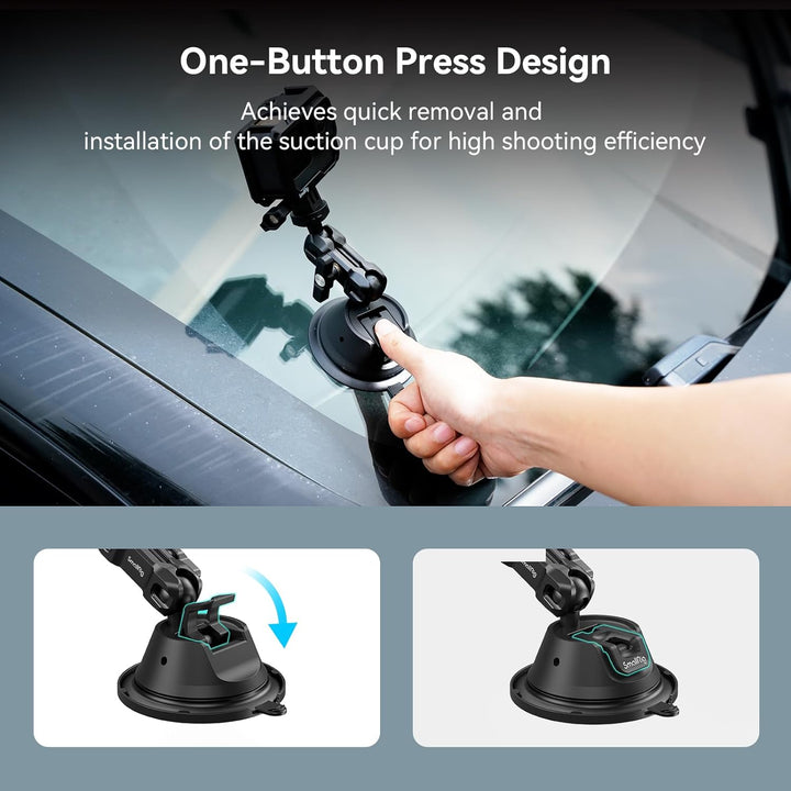 SMALLRIG Suction Cup Mount Doppelschicht-Saugnapfhalterung für GoPro Hero 12/11/10/9, für DJI Osmo A