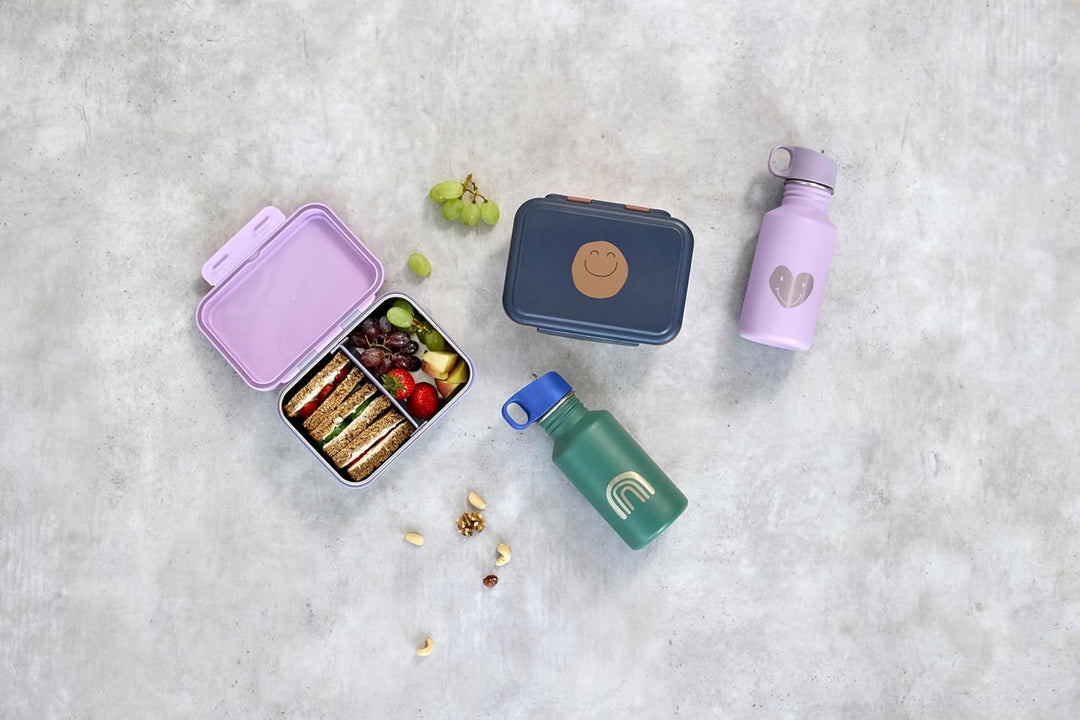 LÄSSIG Kinder Brotdose Edelstahl Lunchbox Frühstücksbox Nachhaltig Kindergarten Schule/Lunchbox Stai