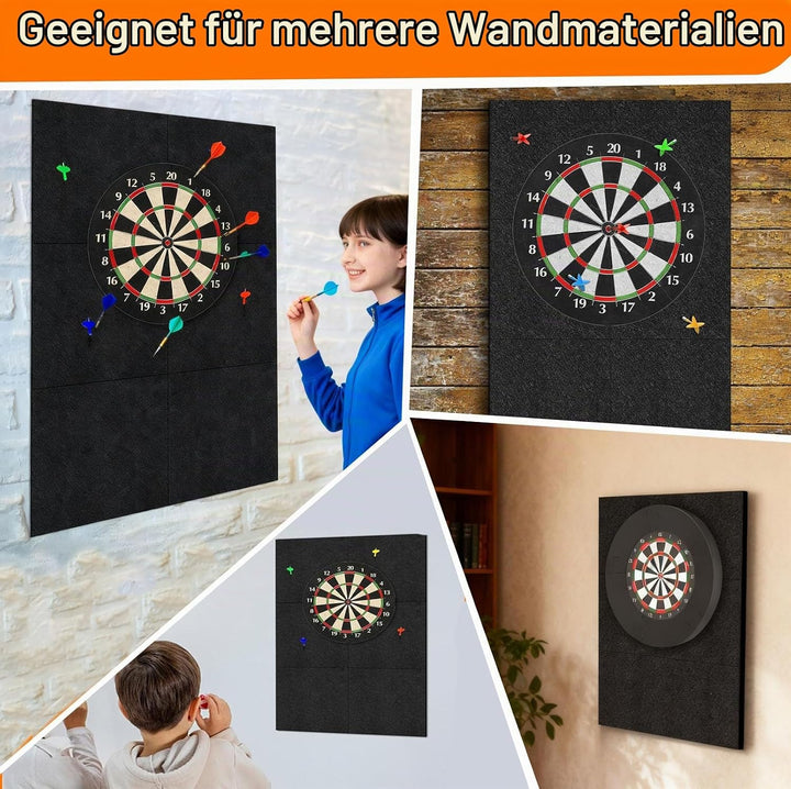 Dart Wandschutz Dartscheibe Schutzring, Selbstklebend Filz Gespleisst Dartboard Rückseite Dartscheib