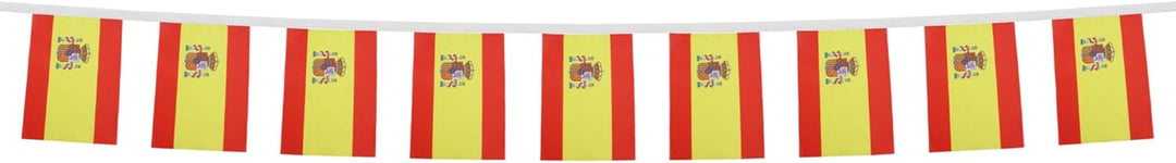 AZ FLAG FAHNENKETTE Spanien 12 Meter mit 20 flaggen 45x30cm- SPANISCHE Girlande Flaggenkette 30 x 45