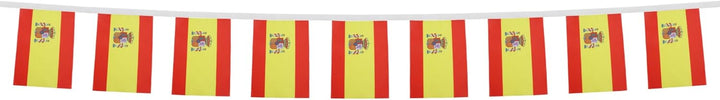 AZ FLAG FAHNENKETTE Spanien 12 Meter mit 20 flaggen 45x30cm- SPANISCHE Girlande Flaggenkette 30 x 45