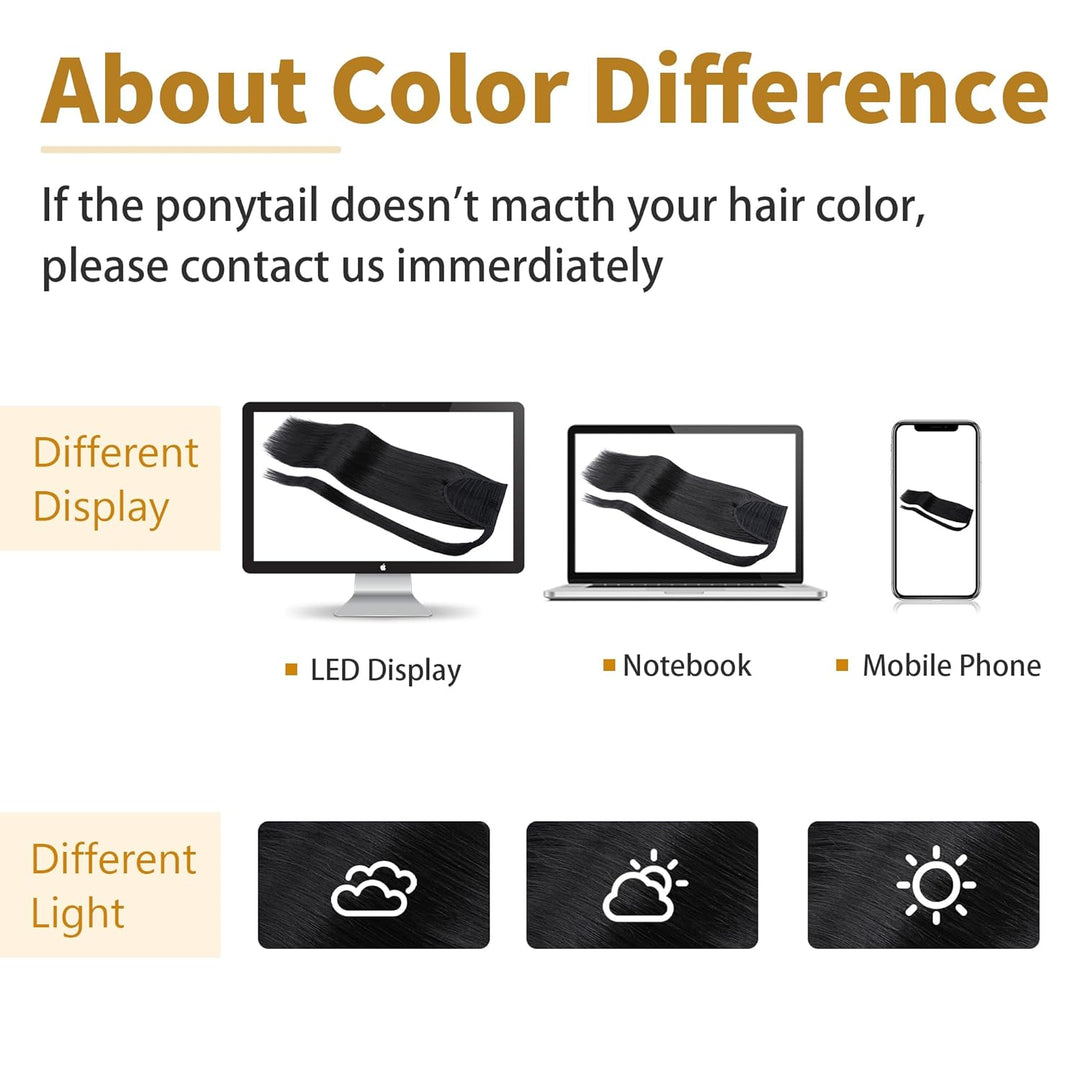 SEGO Ponytail Pferdeschwanz Haarteil Zopf extensions Haarverlängerung clip in Pony Echthaar remy Hai