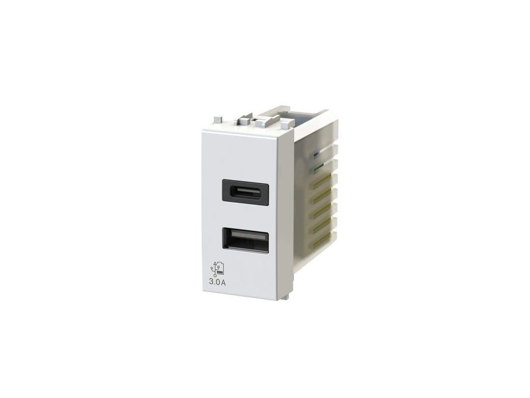4box USB3.0 USB Netzteil 3 Ampere 2 Ausgänge auf Einzelmodul Typ A und Typ C Anschluss kompatibel mi