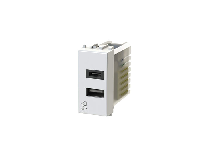 4box USB3.0 USB Netzteil 3 Ampere 2 Ausgänge auf Einzelmodul Typ A und Typ C Anschluss kompatibel mi