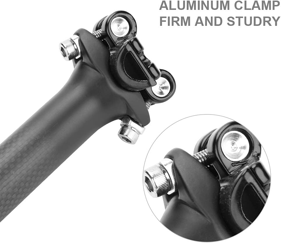 VGEBY1 Fahrrad Sattelstütze, 27.2/30.8/31.6mm Carbon Fahrrad Sattelstütze für MTB Mountainbike Rennr