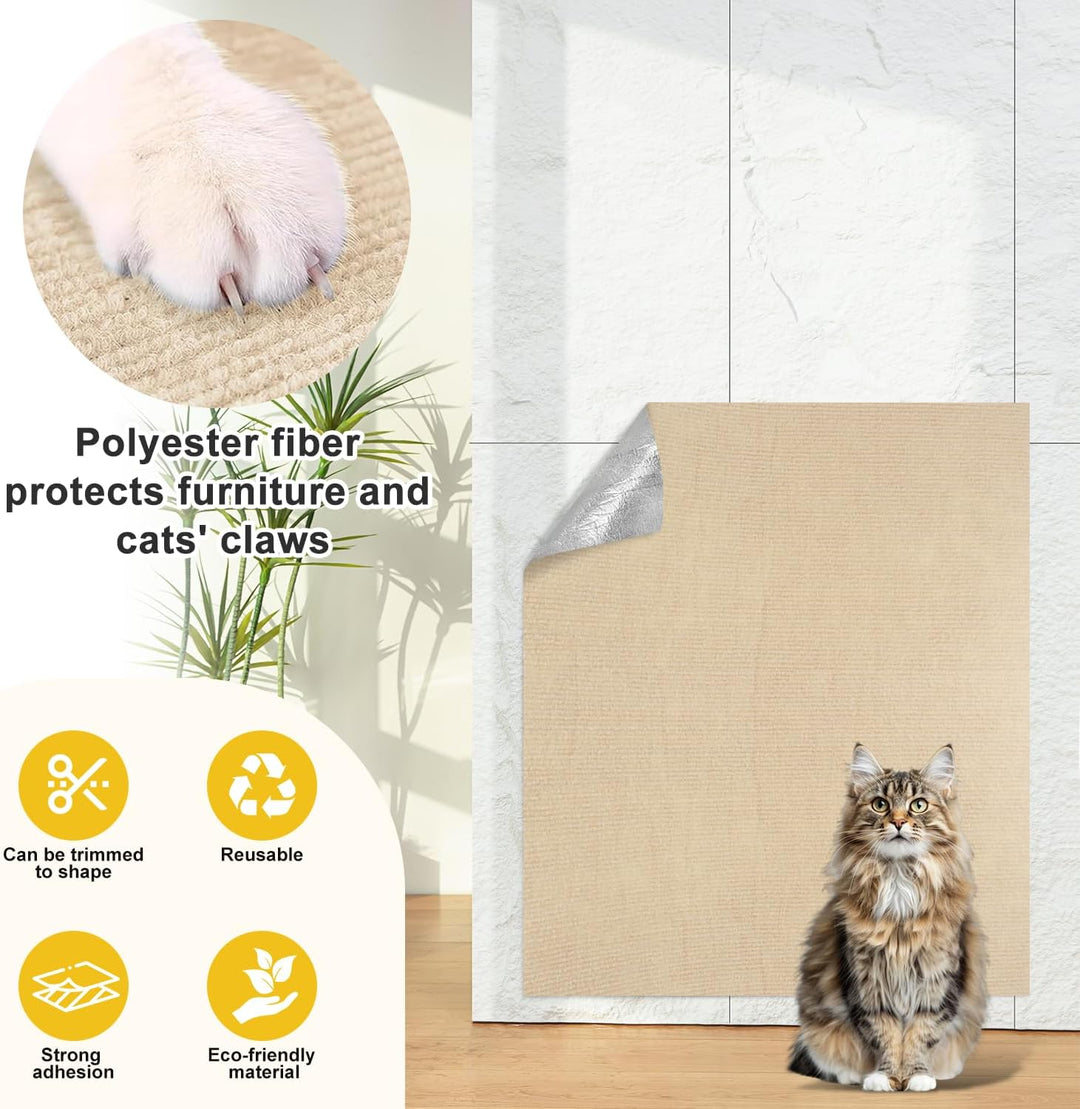 Kratzschutz Katzen Kratzmatte 200x40cm Kratzteppich Selbstklebend Katze | Wand Selbstklebende Kratzw