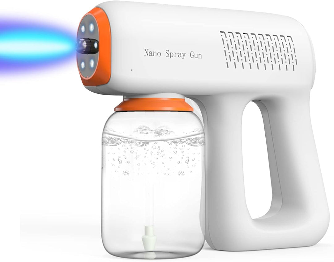 OBEST Elektrische Sprühflasche, 300 ML Tragbarer Dampf Blaulichtvernebler, Geräuscharm und Langlebig