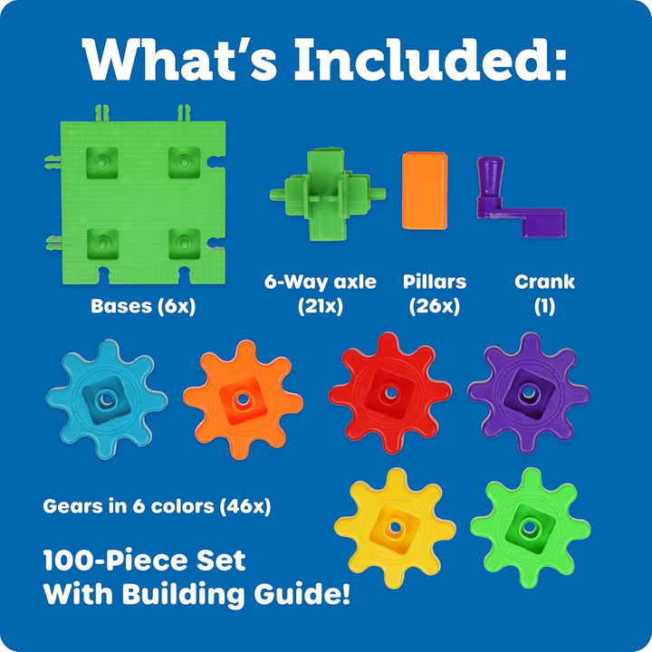 Learning Resources LER9162 Gears! Gears! Gears! Bauset für Anfänger,